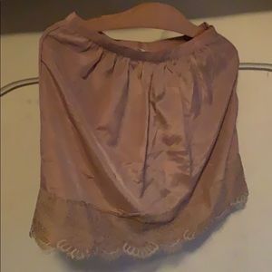 Lace trim miniskirt